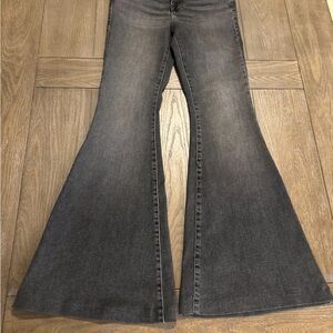 Good American Charcoal Flare Jeans